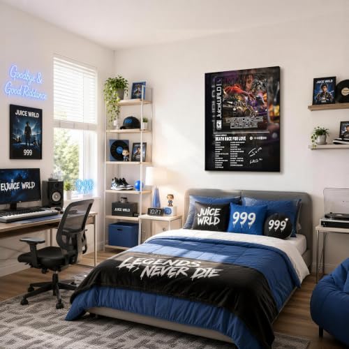 Image of Juice WRLD Canvas Wall Art, Rapper Collage Poster Print, Hip Hop Music Artwork for Bedroom Studio Gaming Room Decor, Vibrant Album Cover Picture Print Framed Music Wall Painting 20X24 inch