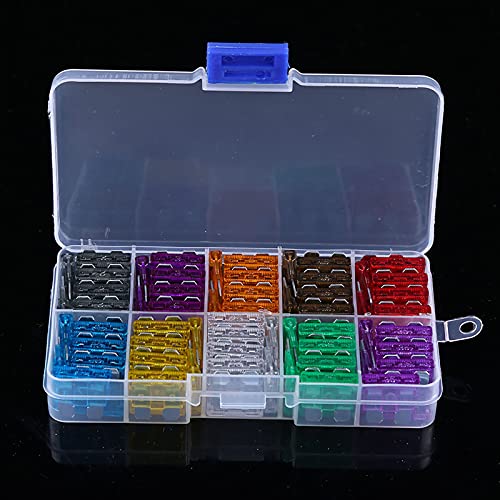 Cocoarm Kit de Fusibles Automobile Assortiment de Fusibles Automobiles 100pcs en Alliage Zinc Léger Robuste avec Boîte de Rangement pour les Pièces de Rechange de Maintenance du SUV