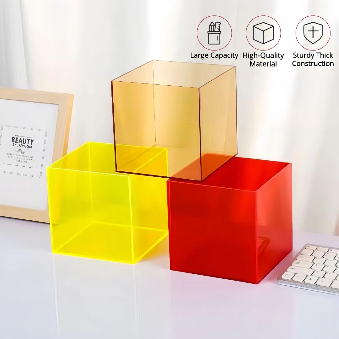 Portalápices estético para Escritorio, Bonito Organizador de Pinceles de Maquillaje de acrílico, Suministros de Oficina, decoración de cubículos