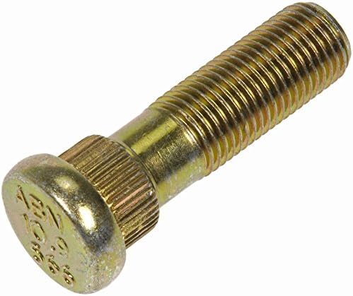 Dorman 610-566 M12-1.25 Serrated Wheel Stud - 14.38mm Knurl, 43.5mm Length Compatible with Select Scion / Subaru / Toyota Models, 10 Pack, GOLD