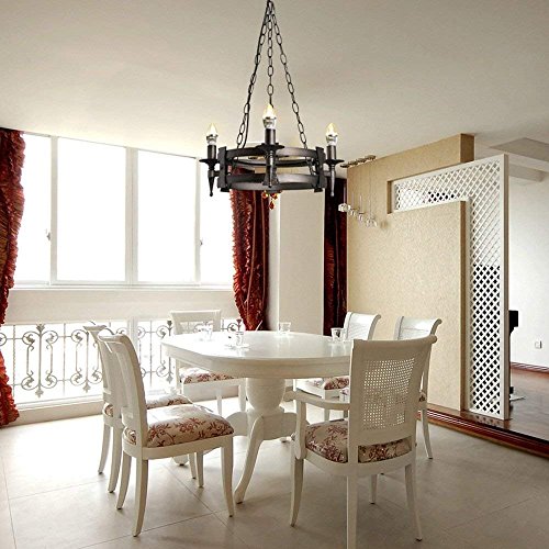 Suspension restaurant droplight maison noir rond pour éclairage rétro moderne - 4