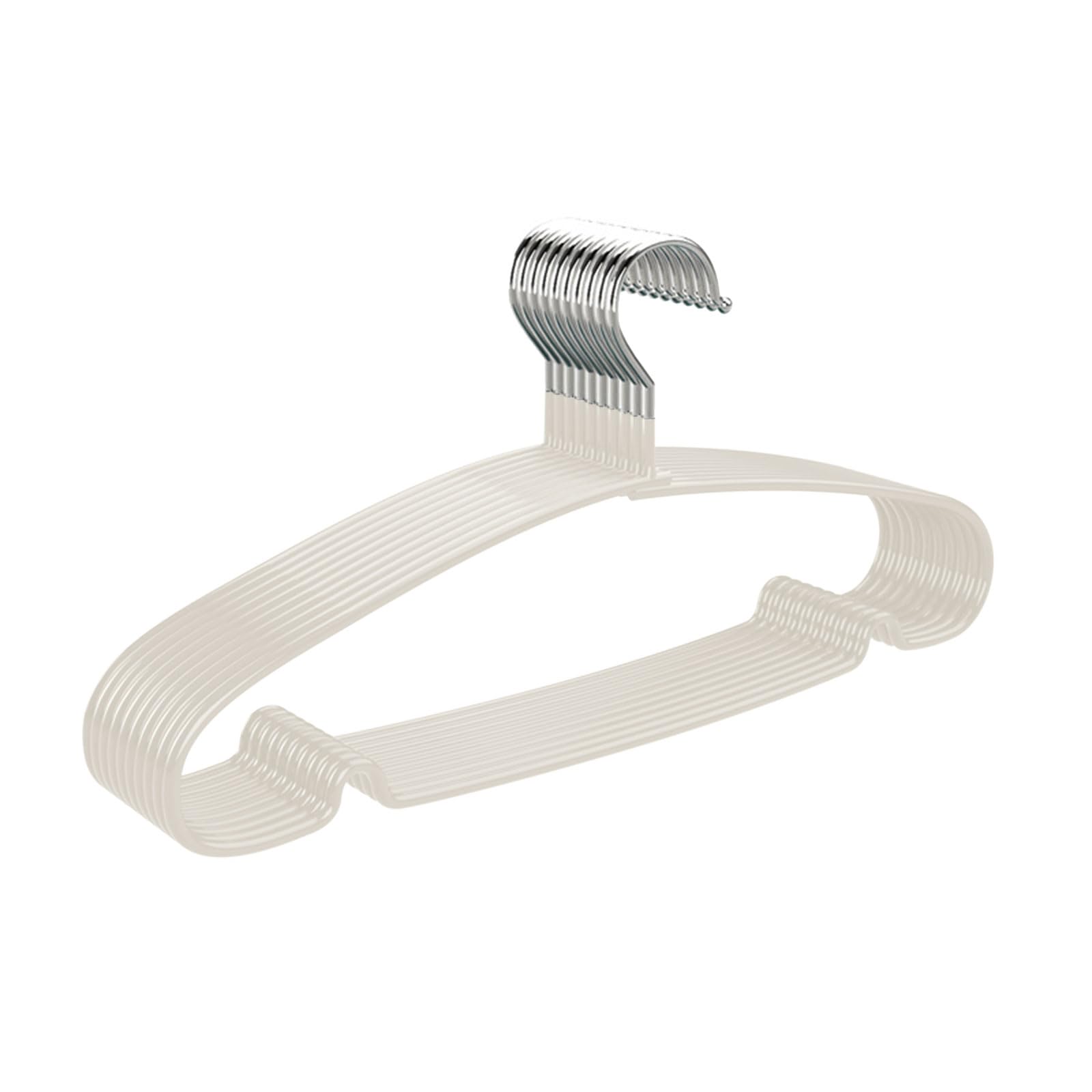 10Pieces Practical Clothes Hangers Nonslip Shoulder Shape Household Hanging Storage Solution for Delicate Garments Nonslip Clothes Hangers