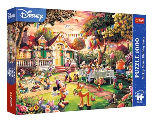 Trefl Premium Plus Quality Mickey Mouse Birthday Party Puzzle - 1000 Pieces, Puzzle Series Favourite Characters, for Adults and Children from 14 Years