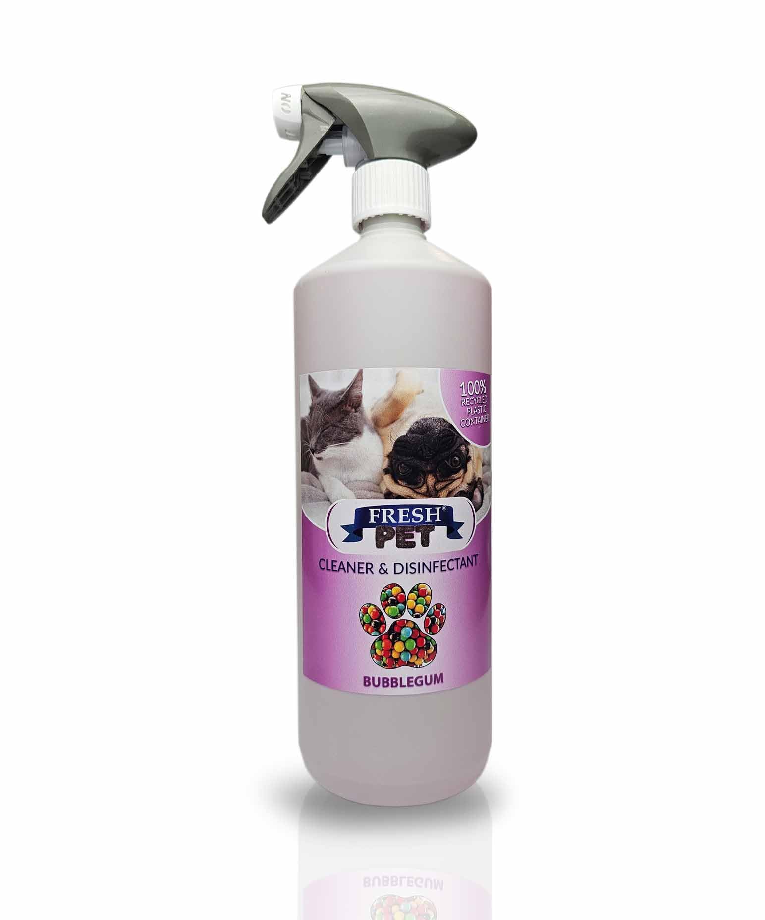 Trade Chemicals Pet Disinfectant 1L Spray 100% Recycled Bottle, Deodoriser, Cleaner, Kennels, Artificial Grass, Fresh Pet (Bubblegum) โ image 1