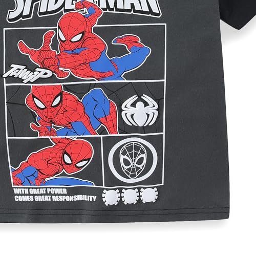 Image of Marvel Spider-Man Boys Short Sleeve T-Shirt and Shorts Set for Little and Big Kids