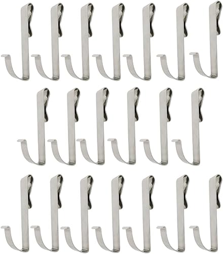 20 ganchos en S de aleación de zinc resistentes, en forma de J, colgantes, accesorios de estantería de alambre