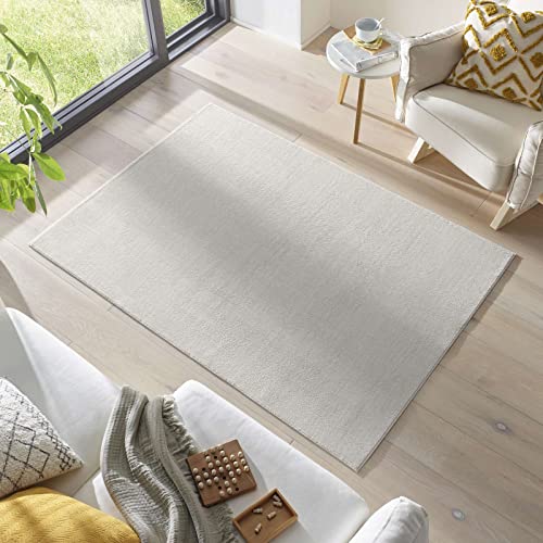 Taracarpet Kurzflor-Teppich Barry Flachgewebe samtweich für Wohnzimmer Schlafzimmer und...