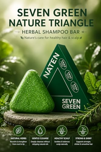 Buy Taulix Nature Seven Green Triangle Shampoo Bar with multyfunction, Oil Control, Dandruff Removal, Smoothening, Platycladus Usman Grass Hair Care 100g (Pack Of 2) Online at Low Prices in India - Amazon.in - Image 8