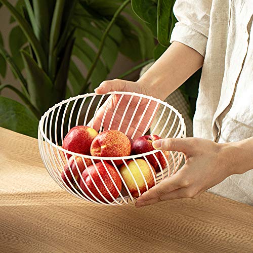 Poeland Metal Wire Fruit Basket Kitchen Countertop Fruit Bowl Vegetable Holder For Bread, Snacks, Households Items Storage For Kitchen/Livingroom #TOP1