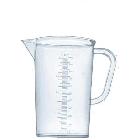 1l Plastic Graduated Beakers With Handles Measuring Beaker 1000ml Plastic Measuring Cup Amazon Co Uk Business Industry Science
