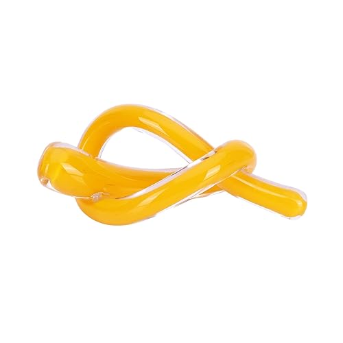 Hand Blown Glass Knot Sculpture - Multi-Color Decorative Knot Object
