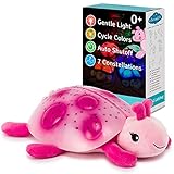 Cloud b Calming Nightlight Star Projector | Gentle Brightness | 3 Colors | 7 Constellations | Auto-Shutoff | Twilight Ladybug Pink