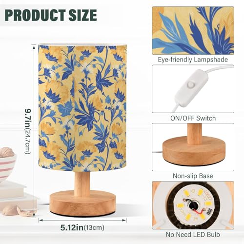 Lámpara de mesa USB floral multicolor 13x13x25 cm miniatura 3