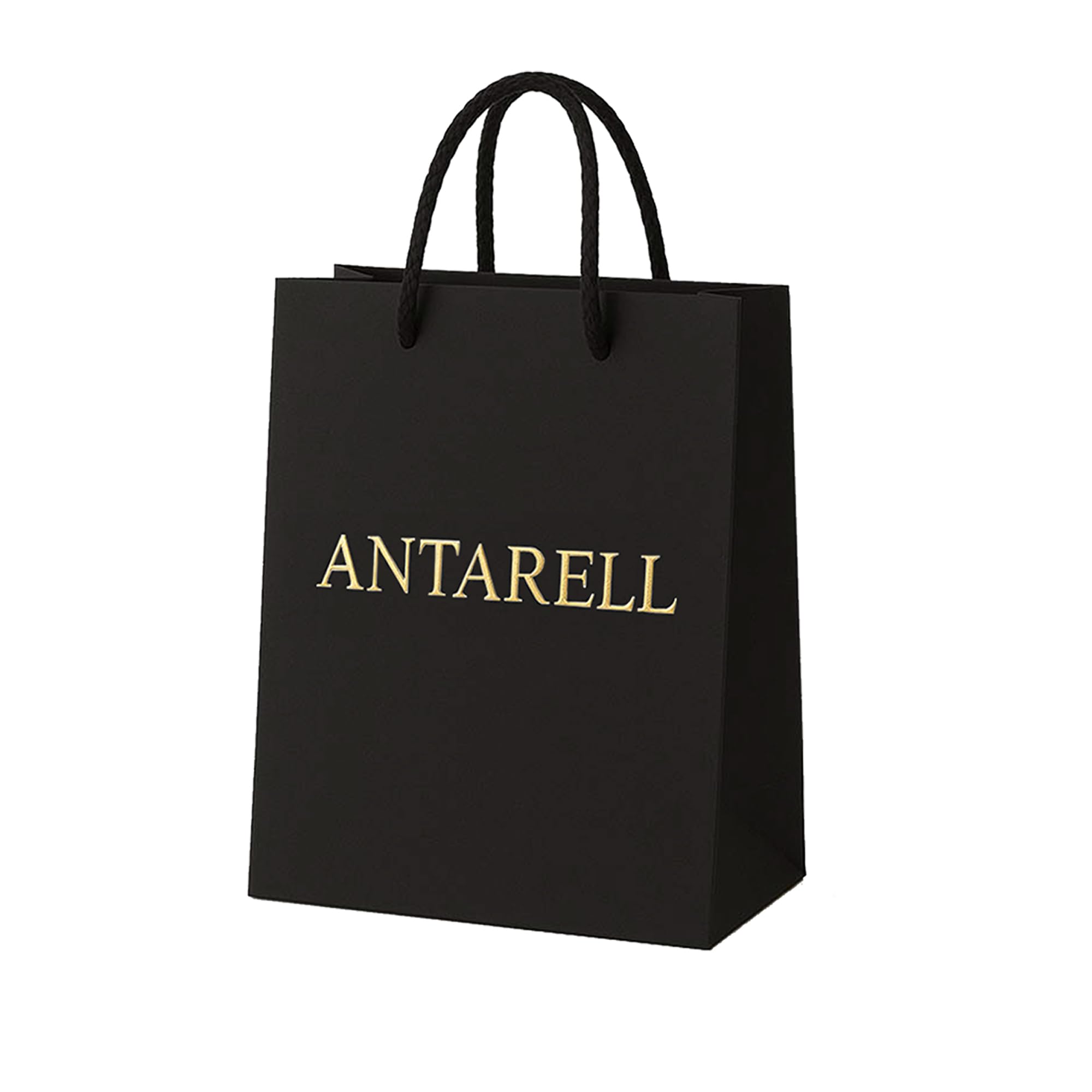 Set di 25 sacchetti di carta personalizzati - carta lusso da 250 g/m² con manici in corda intrecciata – bianco, nero, cammello –4 misure– Personalizzabili con logo –Jolis Papiers– Made in France