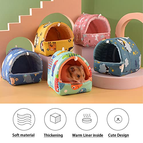 Simpcozy-Hamster-Bed-Crystal-Cotton-Wool-Warm-Hamster-Tent-Cute-Cartoon-Design-Indoor-Small-Animal-bed-for-Hamster-Syrian-Hamster-Gerbil-Guinea-Pig-Golden-Silk-Bear-Chinchilla-Colorful-Fish-L