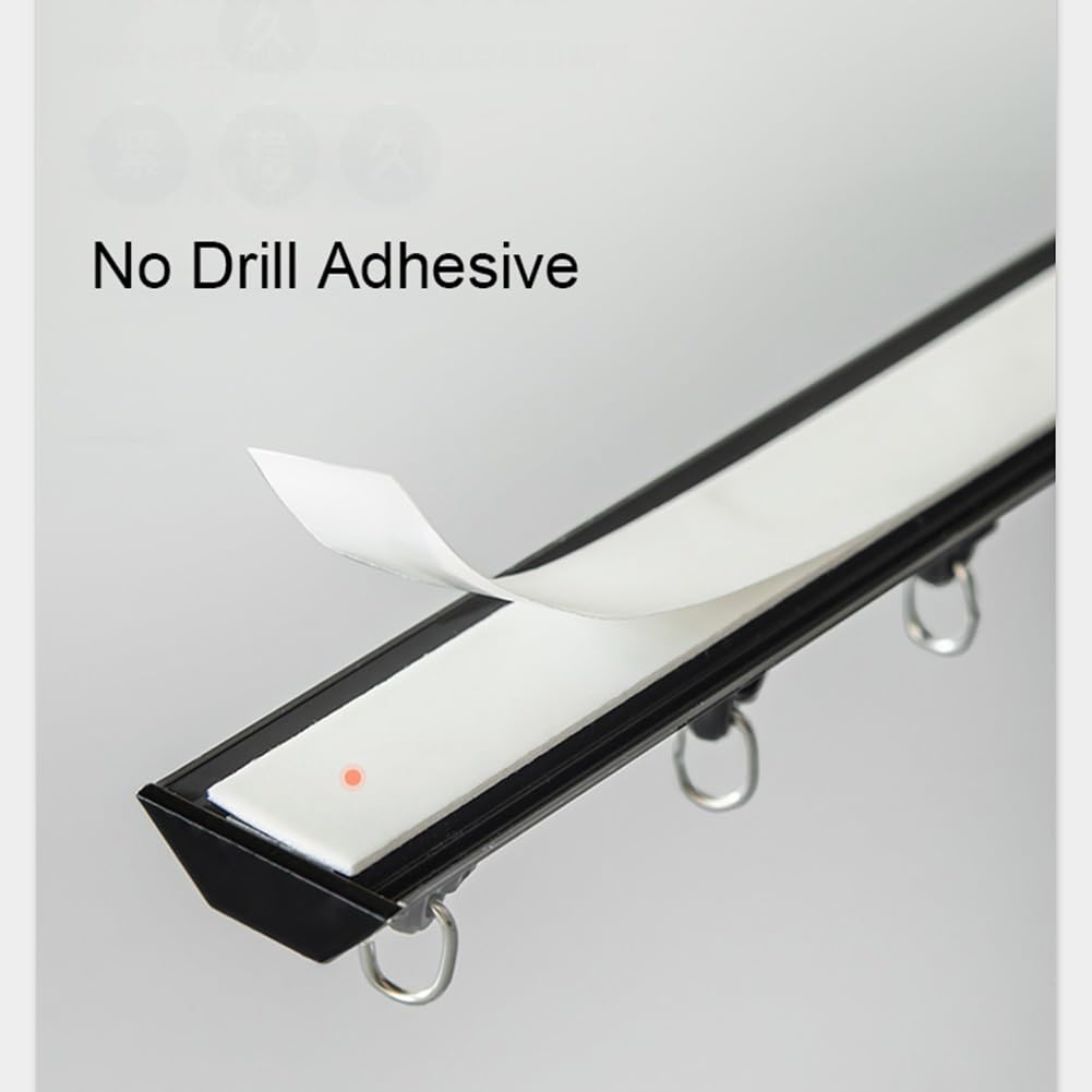 Binario per Tende Cassetta per Tenda da Soffitto 3 in 1 con Binari Doppi, Binario per Tenda da Finestra per Soggiorno/appartamento/camera da Letto, Asta per Tenda in Metallo Extra Lunga(4.6m (15ft