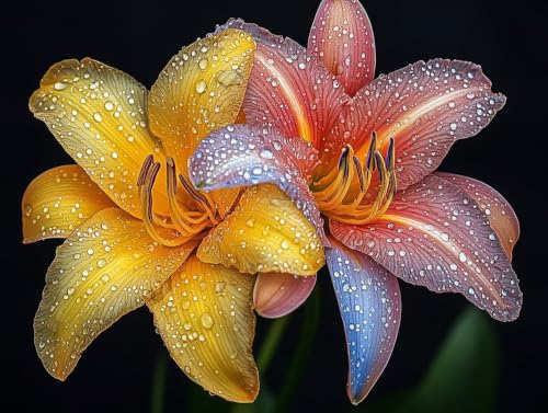 Peinture diamant adulte fleur 5D pour créer un magnifique paysage en broderie carré
