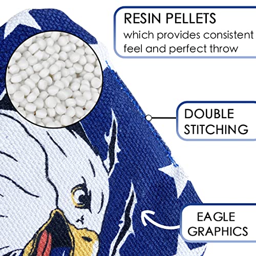 Jst Gamez Competitive Series Cornhole Bags Professional Style Corn Holes Bags Set Of 8 Double Sided Bags - Includes Canvas Carry Bag #TOP2