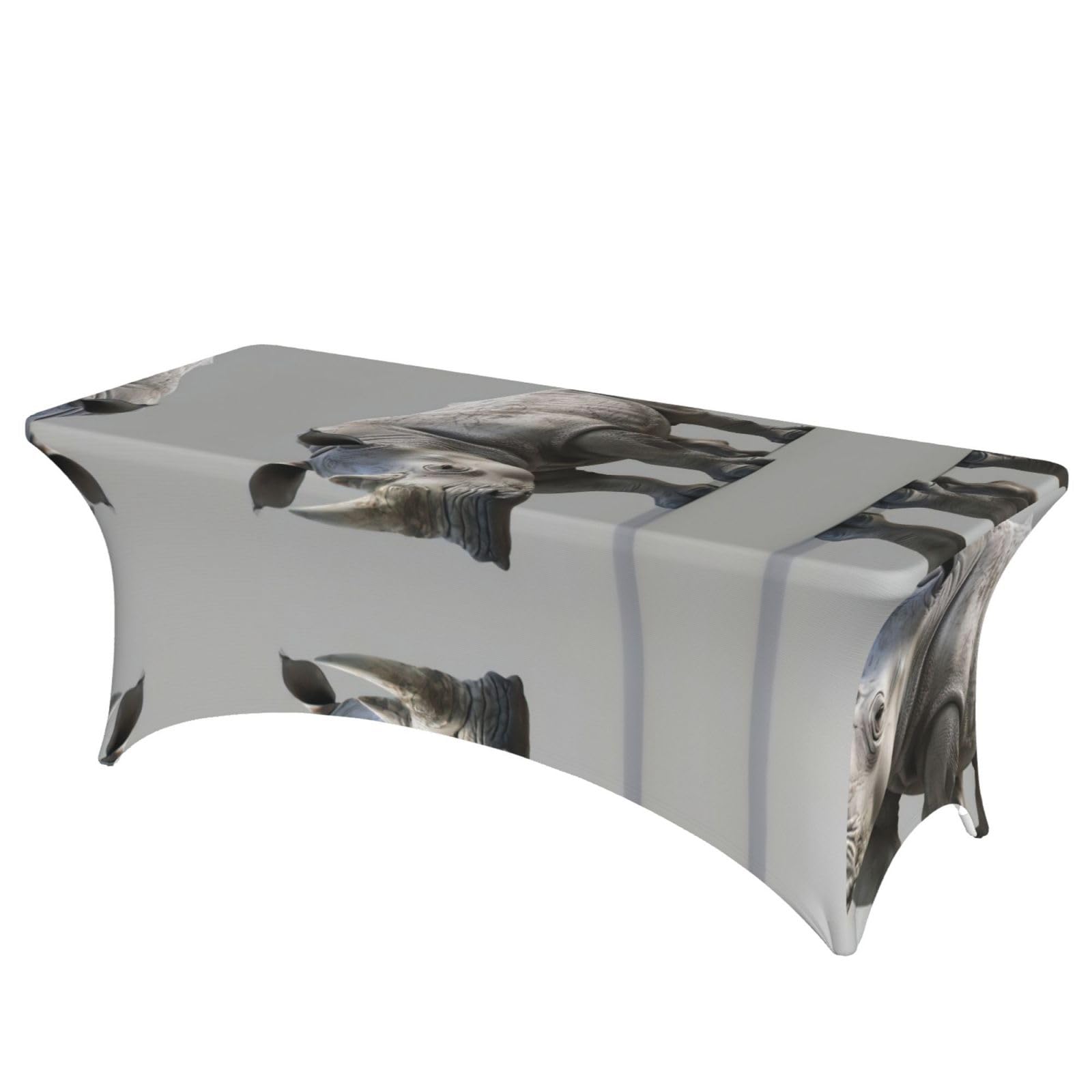 Nappe de table rhinocéros 1,8 m pour décoration de fête et banquet thématique