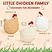 MAGIMUSE Crochet Kit for Beginners, Crochet Starter Kits for Adults Amigurumi Craft Knitting Crochet Animals Kits with Step-by-Step Video Tutorials, 3 Pcs Chicken (40%+ Yarn)