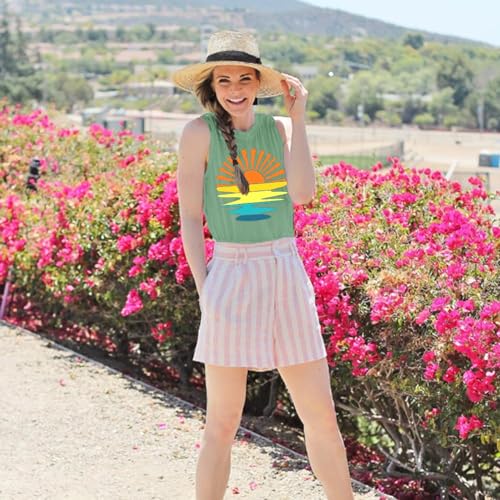 Sunrise Sunset Sunshine T Shirt for Women Outdoor Workout Hawaii Beach Sea Nature Adventure Tee Top2