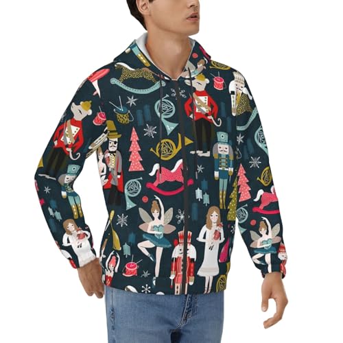 Sweat à capuche danse imprimé Casse-noisette pull de voyage confortable pour femme