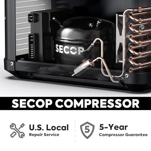 Image of ICECO VL35 ProS Portable Fridge with Multi-directional lid, 35 Liters 12V refrigerator powered by SECOP, 12 /24V DC & 110-240V AC, 0F to 50F, Car, RV, Truck, Trip Use, (VL35ProS+Magnetic Battery)