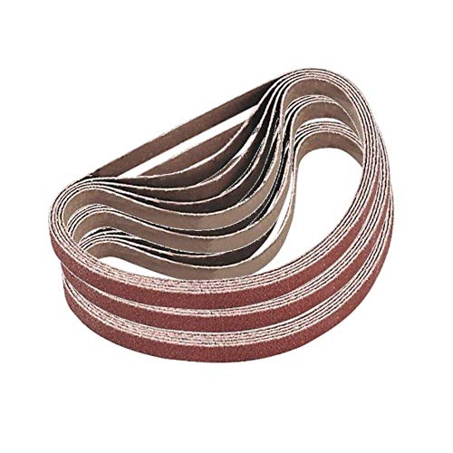 1-Inch x 42-Inch Sanding Belt, 15 Pcs Aluminum Oxide Sander Belts, 3 each of 60/80/120/180/240 Grits Sanding Belt for Belt Sander