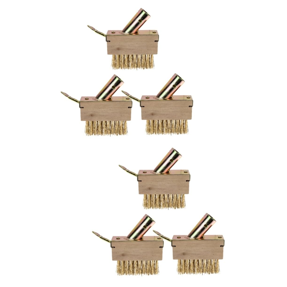 Sosoport 6pcs Wire Brush for Outdoor Cleaning Garden Cracks and Patio Grime Handle Weeder Tool for Sidewalks and Driveway Joints
