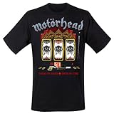 Motorhead Herren-T-Shirt mit Schlitzen, kurzärmelig, Schwarz, M