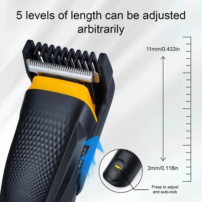 Image of Hair Trimmer for Men AT-509 Professional | Beard, Body Hair Cutting Machine For Man | Type - C Fast Charging | Adjustable Combs | 90 Min Run Time | Men's Beard Finishing Battery Powered