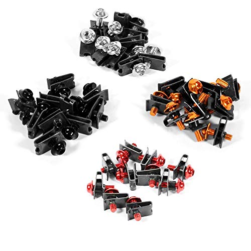 Lot De 10 Boulons De Carénage Moto 5x16 Mm Noir - Kit Vis Carrosserie M5 Avec Écrous