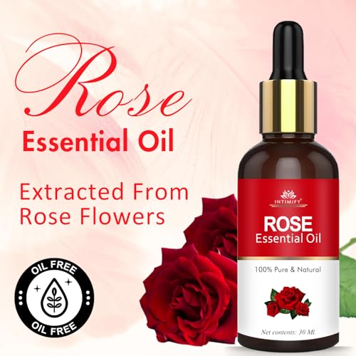 Image of INTIMIFY Rose Essential Oil For Hair, Face Glow, Diffuser 30 ml (Pack of 1)