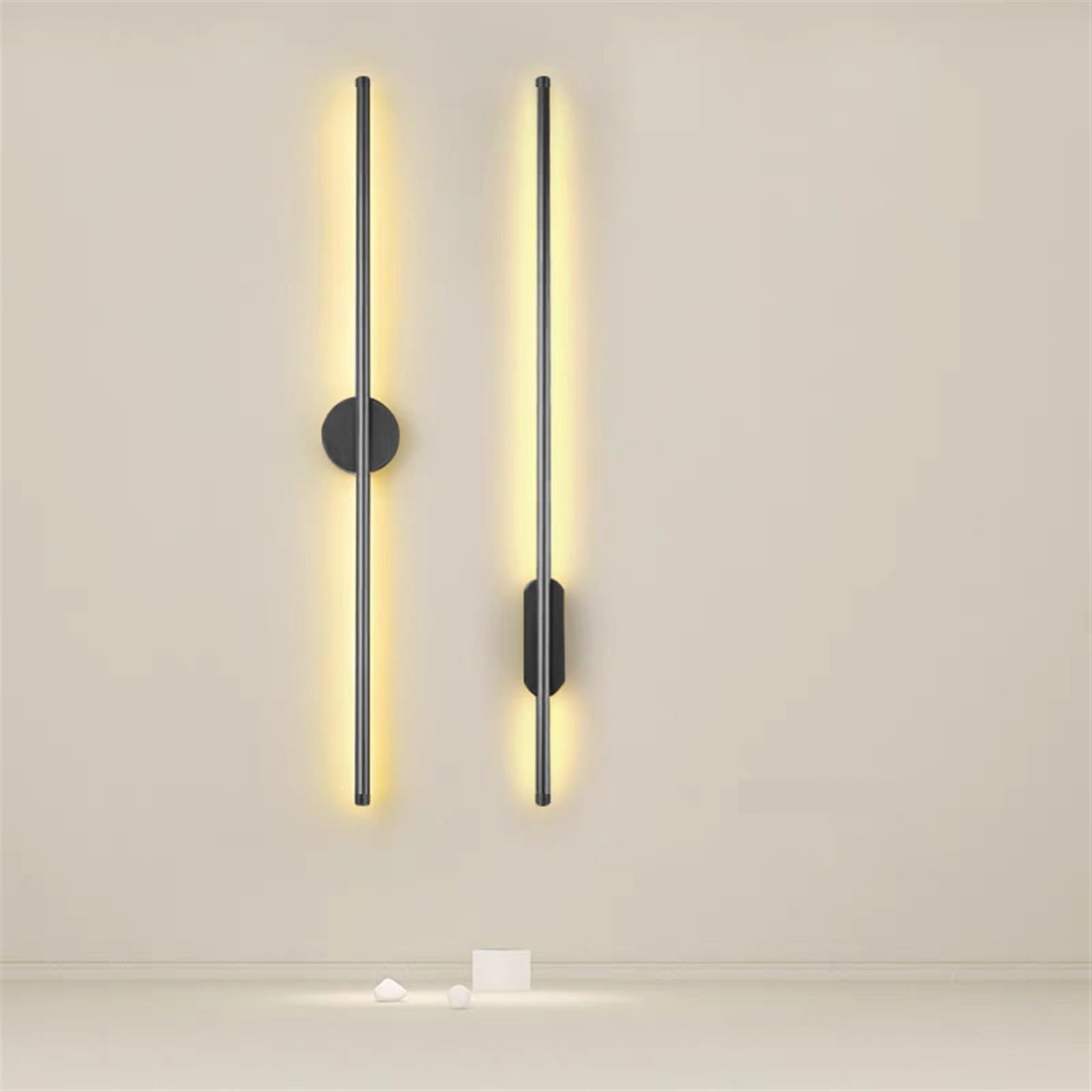 Applique chambre LED longue bande noir 8W blanc froid éclairage intérieur SAGESWA