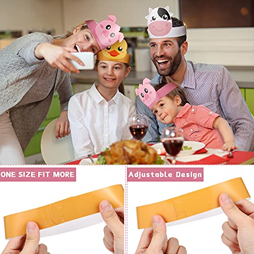 48 Pieces Farm Animal Paper Eyeglasses Farm Animal Birthday Paper Crown Headbands Farm Kids Birthday Party Hats Cow Chicken Barnyard Party Favors For Kids Toddlers Baby Holiday Games Party Supplies #TOP2