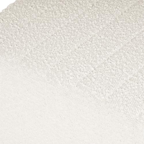 HomePop Modern Channel Tufted Ottoman|Homepop Home Décor|Ottoman for Living Room & Bedroom - Cream Boucle by HomePop - Image 7