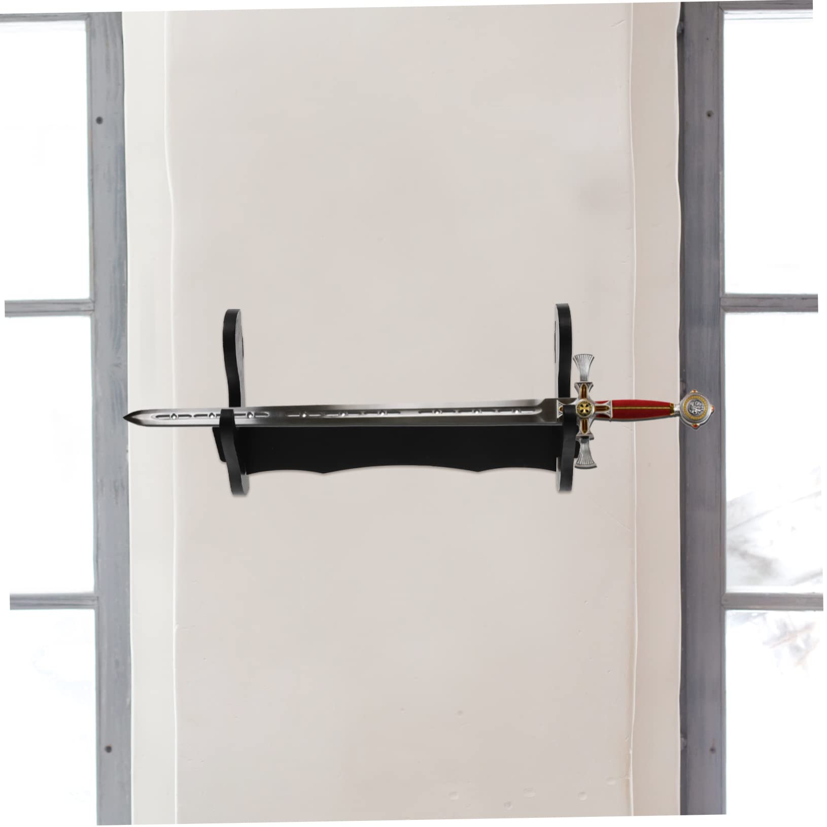 STOBAZA Sword Holder Wall Mount Metal Wall Shelves Sword Rack Storage Holder for Flutes