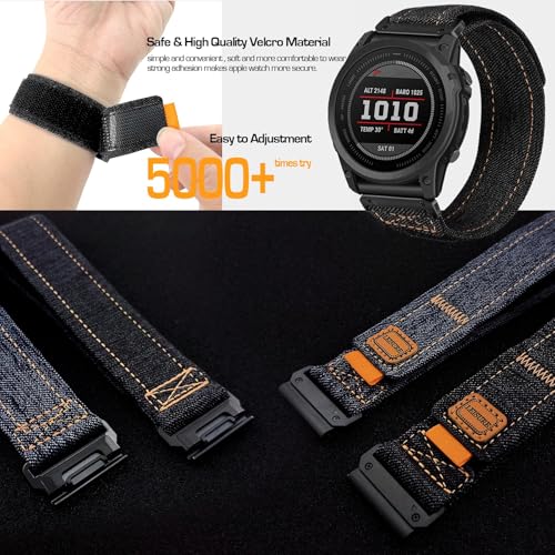 Correa deportiva de nylon para reloj Garmin 26 mm miniatura 6