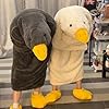 Goose Blanket Hoodie Onesie Adult & Kid,Oversized Warm Duck Wearable Hoodie Blanket with Sleeves,Cozy Sleeping Bag (white, S) #2