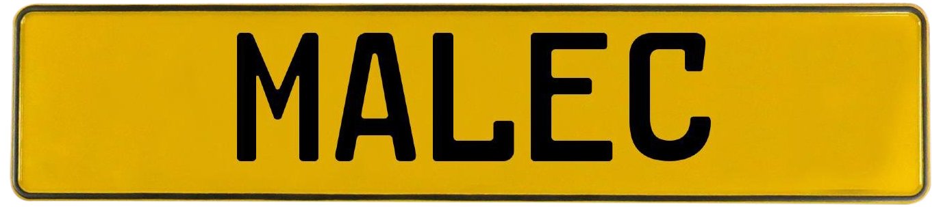 720035 Wall Art (Malec Yellow Stamped Aluminum Street Sign Mancave), 1 Pack