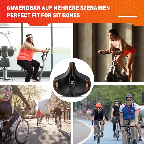 Selle velo anti douleur et ergonomique HENMI avec suspension intégrée - 6