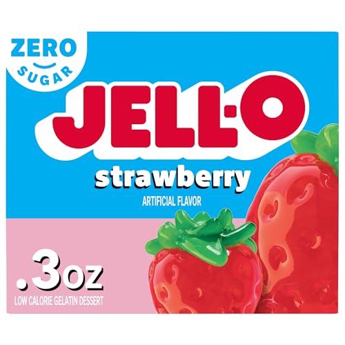 JELL-O Strawberry Sugar Free Gelatin Dessert Mix (0.3 oz Box)