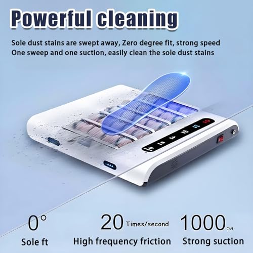 WTRYRN Máquina automática Recargable para Limpiar Suelas de Zapatos, Limpieza sin Agua, succión de 1000 Pa, fricción de frecuencia 20 Veces/Segundo, para Uso en oficinas y hoteles. - imagen 3