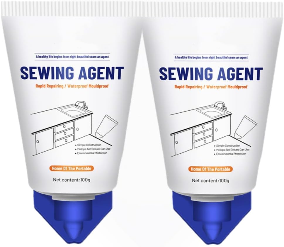 2 Piece White Tile Grout Paint, Tile Seamer, Cement Crack Filler, Grout Sealer for Sealing Kitchen, Bathroom, Living Room Floor Tiles, Tile Grouting and Caulking Tool