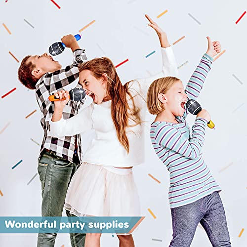 Image of Zhanmai Inflatable Microphones Blow up Microphone Assorted Colors Inflatable Microphone Props Plastic Toys for Musical Concert Themed Party Birthday Party Decoration Role Play Supplies(72 Pieces)