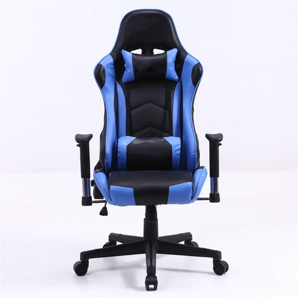 Gaming Chair Game Chair Office Chair Racing Chair PC Computer Chair PU Leather High Backr Ergonomic Gaming Chair (Color : Red Size : As Shown) (Blue As Shown)