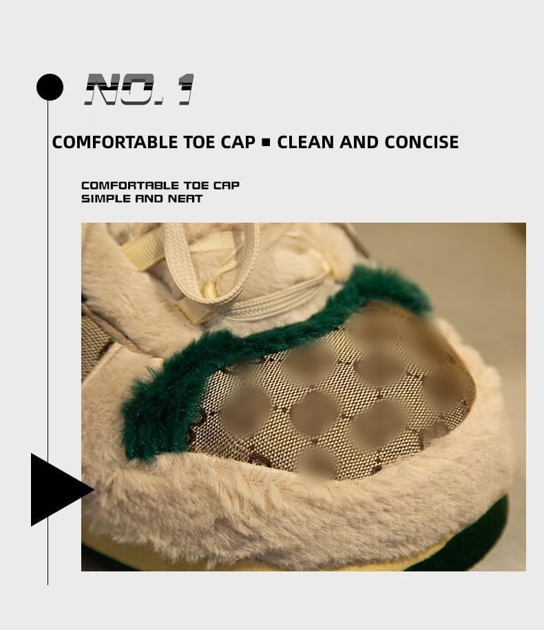 Sneaker Slippers for Men and Women Warm Non-Slip Fluffy Slippers for Indoor Outdoor... - Image 3