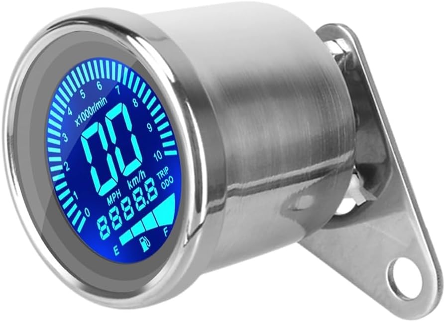 Motorcycle Odometer Gauge Motorcycle Tachometer Odometer Fuel Meter Display Electronic RPM Indicator Scooter ATV Fuel Meter Moto Accessories