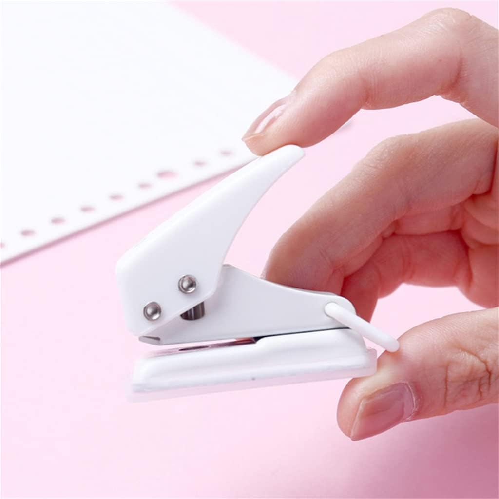 Mini Single Hole Punch Portable Planner Round Binder Label Card Manual Scrapbook Craft DIY Machine Stationery