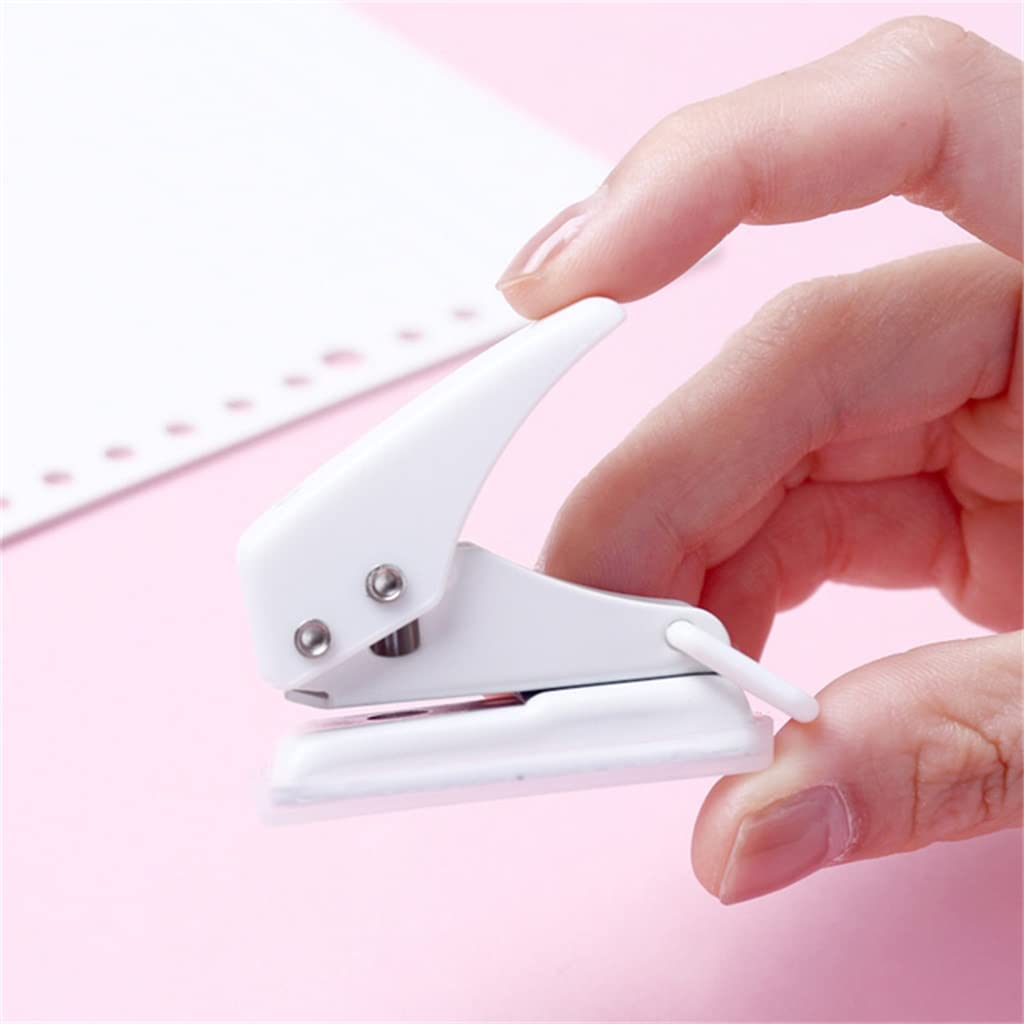 Mini Single Hole Punch Portable Planner Round Binder Label Card Manual Scrapbook Craft DIY Machine Stationery
